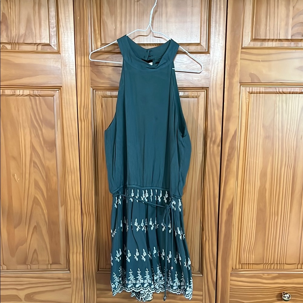 As U Wish Blue Sleeveless Halter Romper